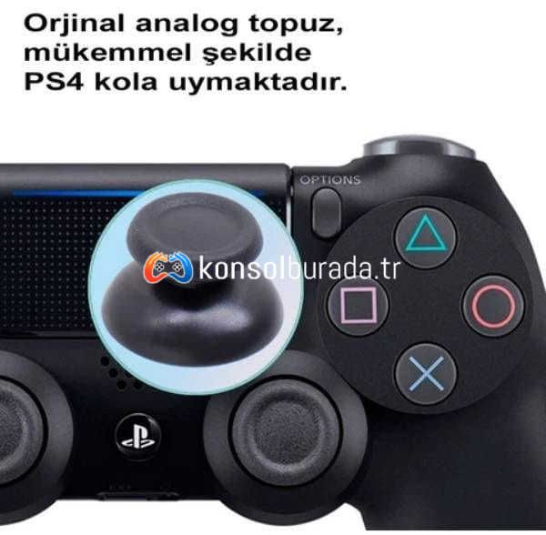 PS4 Analog Stick (Thumb Stick) – Orijinal Yedek Parça – Tüm PS4 V1 & V2 Kumandalarla Uyumlu - 4 Adet