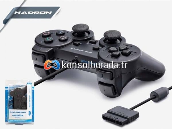 Sony Playstation 2 Uyumlu Titreşimli Kablolu Oyun Kolu GamePad - Hadron hd-303